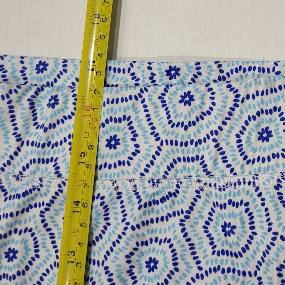 The Belyn Key Mesh Panel 16½" Skort Blue Glacier Burst Sz S - Picture 12 of 14